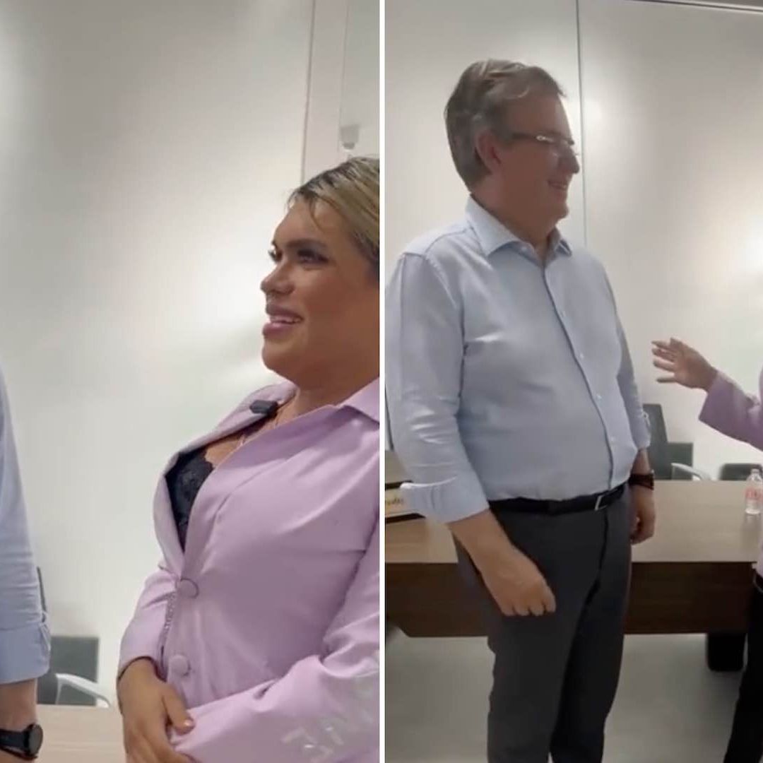 Marcelo Ebrard y Wendy Guevara