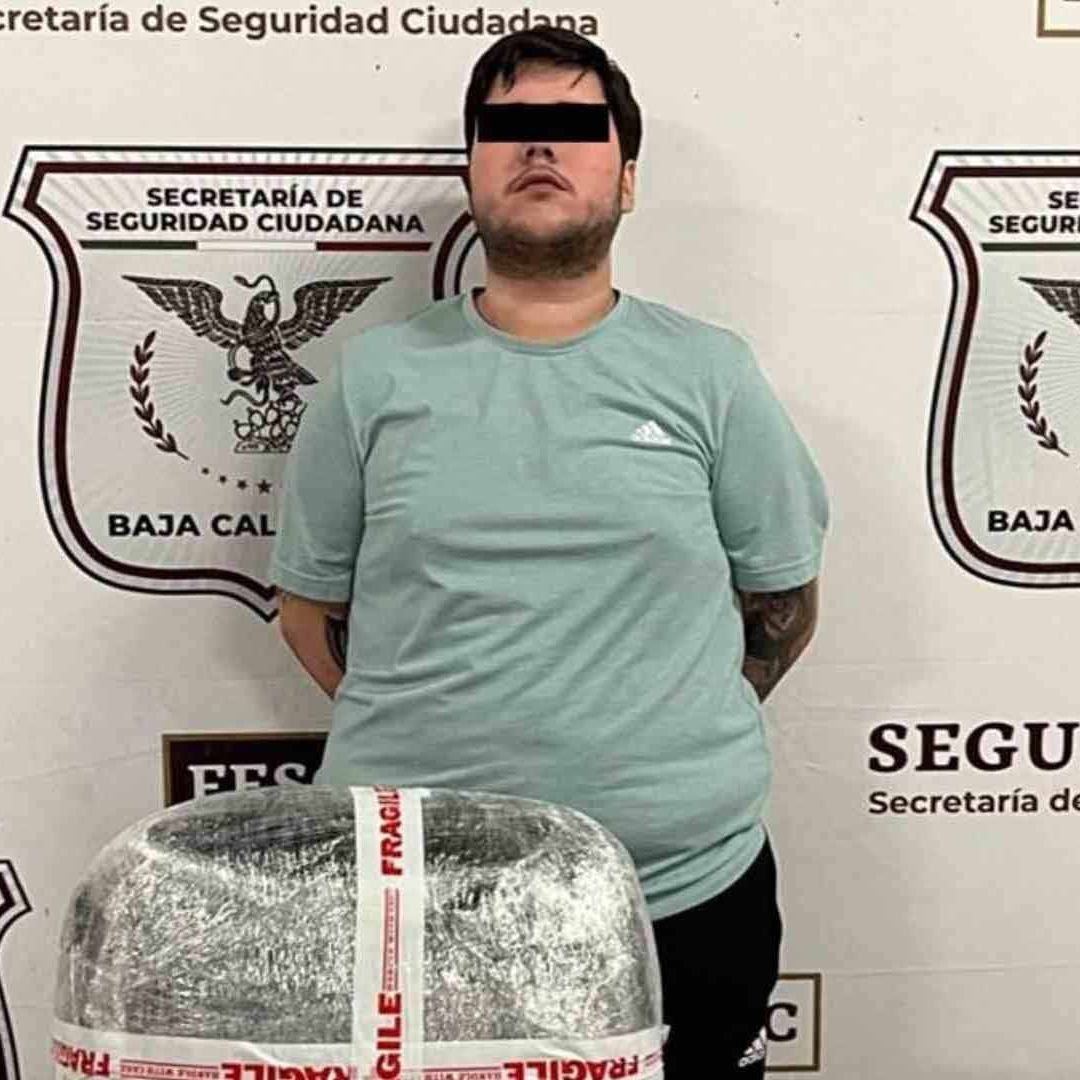 Un joven de 21 años fue detenido por posesion de 17 kilos de fentanilo