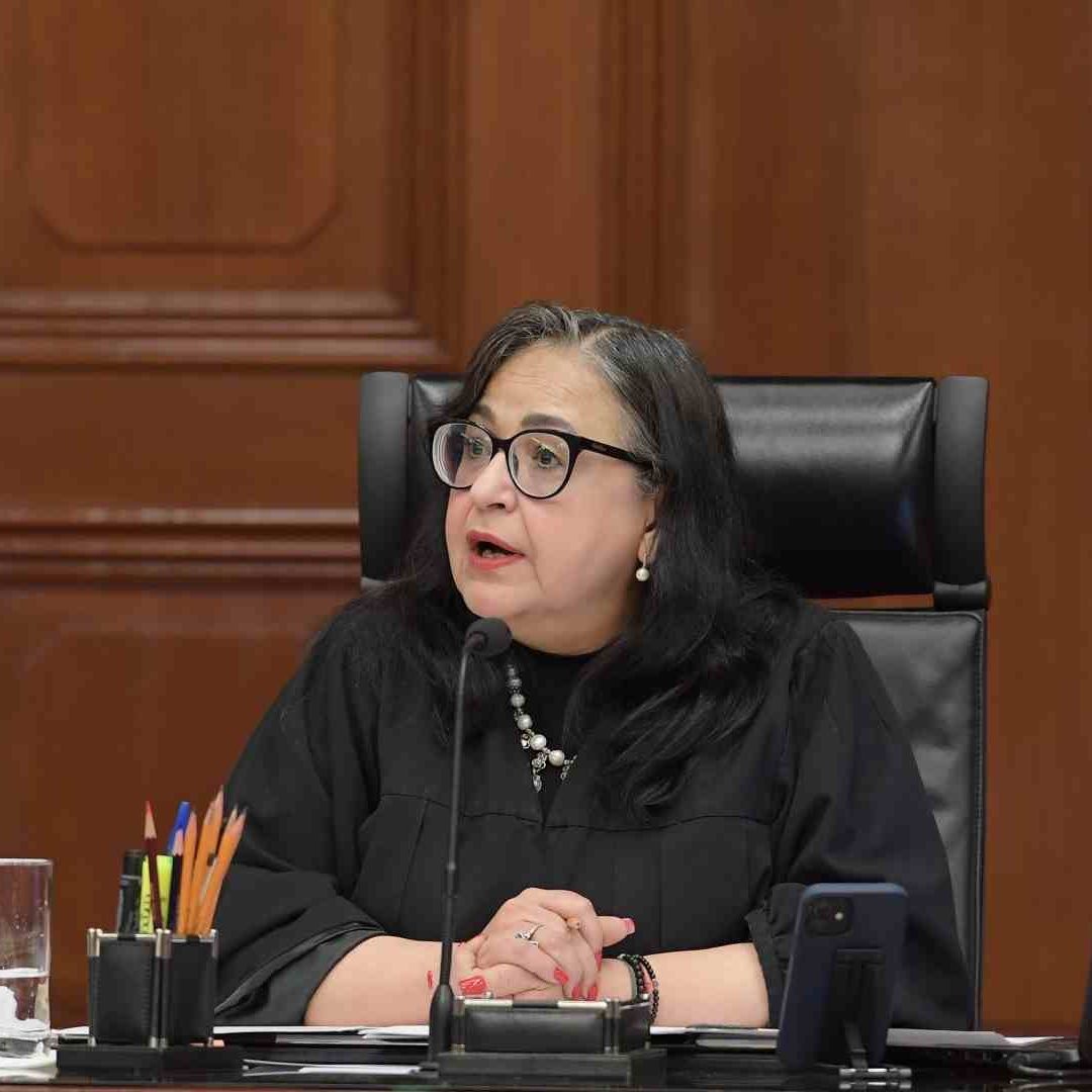La ministra presidenta, Norma Piña, durante la sesión en la SCJN