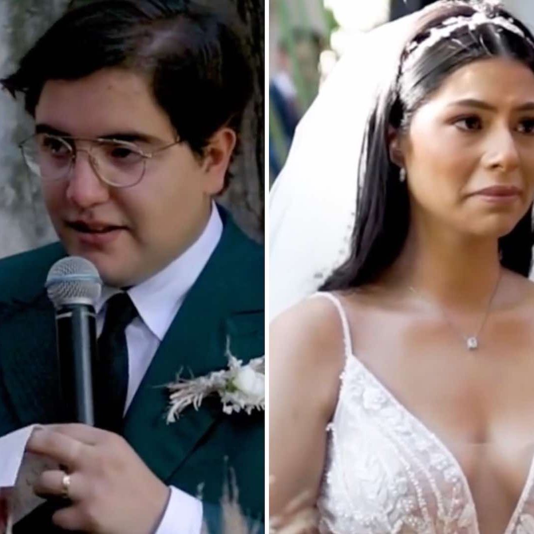 Novio en su boda carta que escribió en una servilleta hacía años