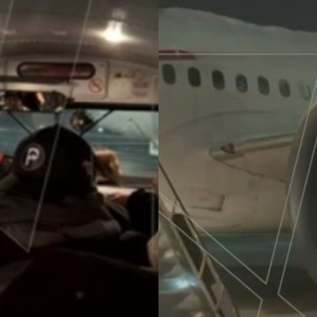Pasajeros siendo trasladados tras desvío de vuelo