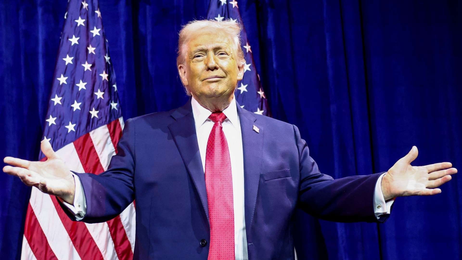 Donald Trump durante mensaje a los republicanos de la Cámara de Representantes en su conferencia anual. Foto: Reuters