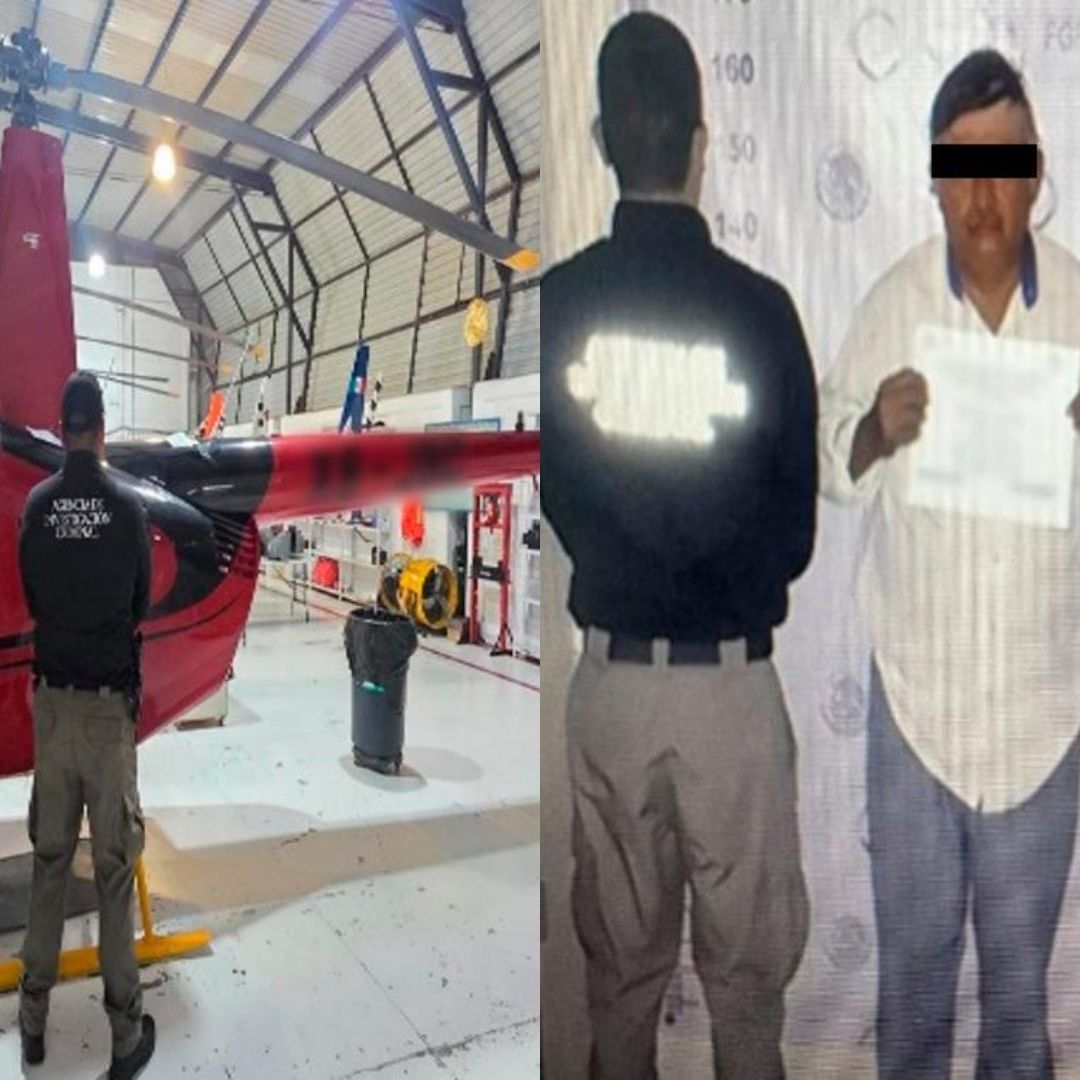 Incautan siete aeronaves, armas y detienen a una persona durante un cateo a una vivienda en Veracruz.