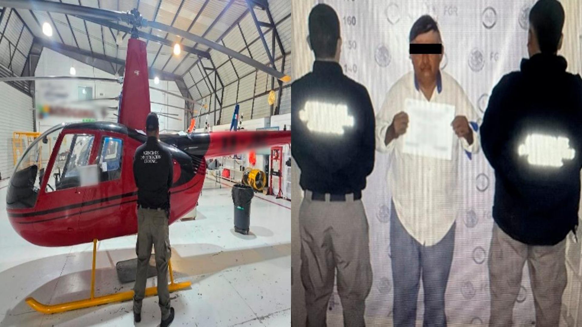 Incautan siete aeronaves, armas y detienen a una persona durante un cateo a una vivienda en Veracruz.