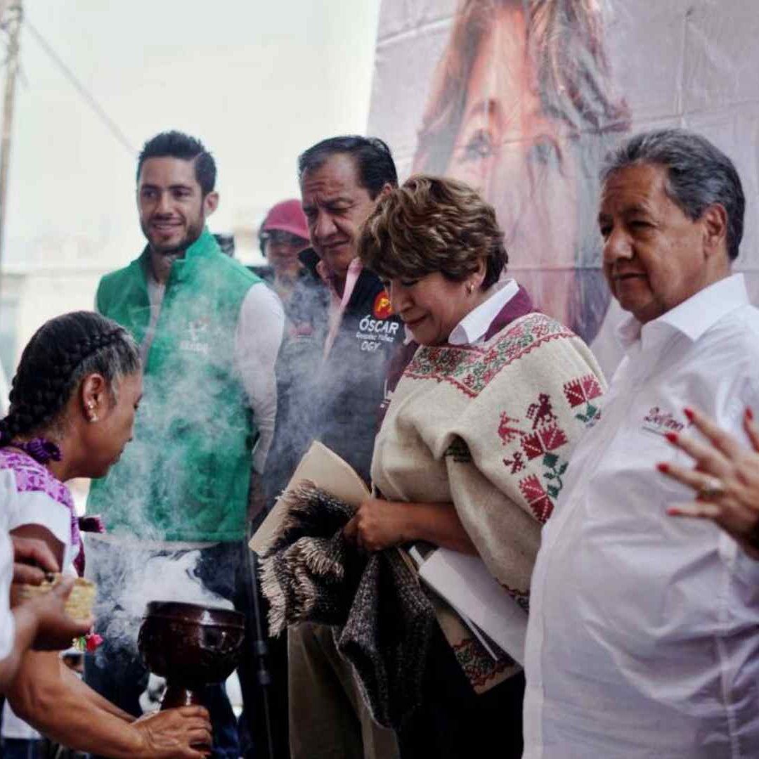 Delfina Gómez, candidata de Morena, PT, PVEM