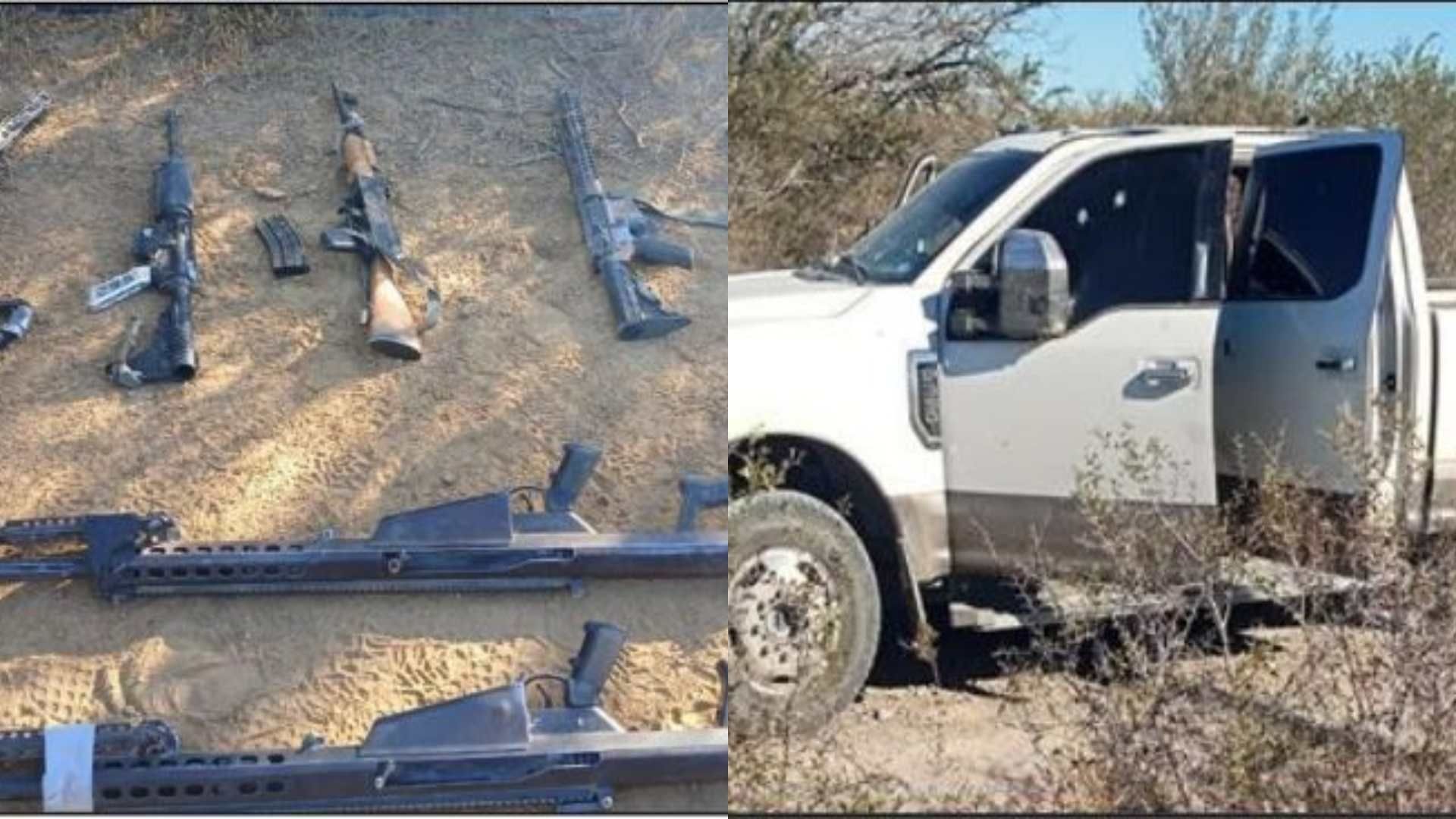 Entre lo asegurado se encuentran armas y dos camionetas