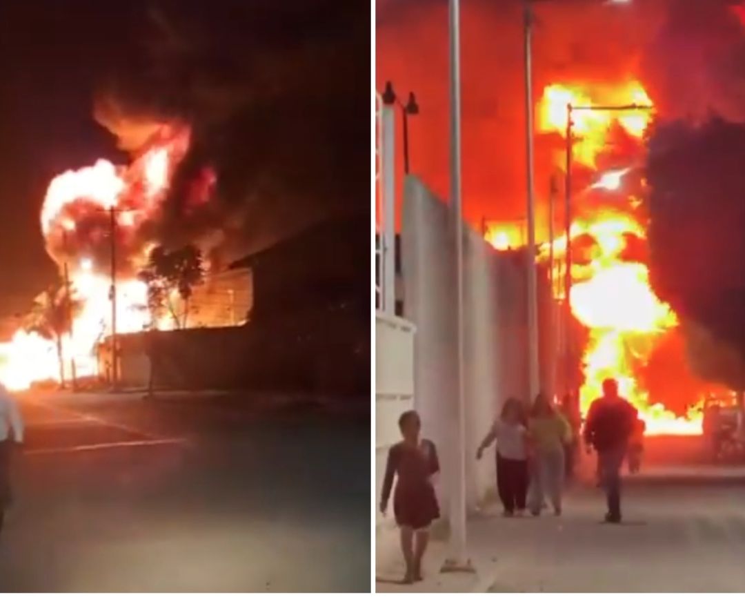 Se Registra Fuerte Explosión en Villagrán, Guanajuato, en Depósito de Hidrocarburo