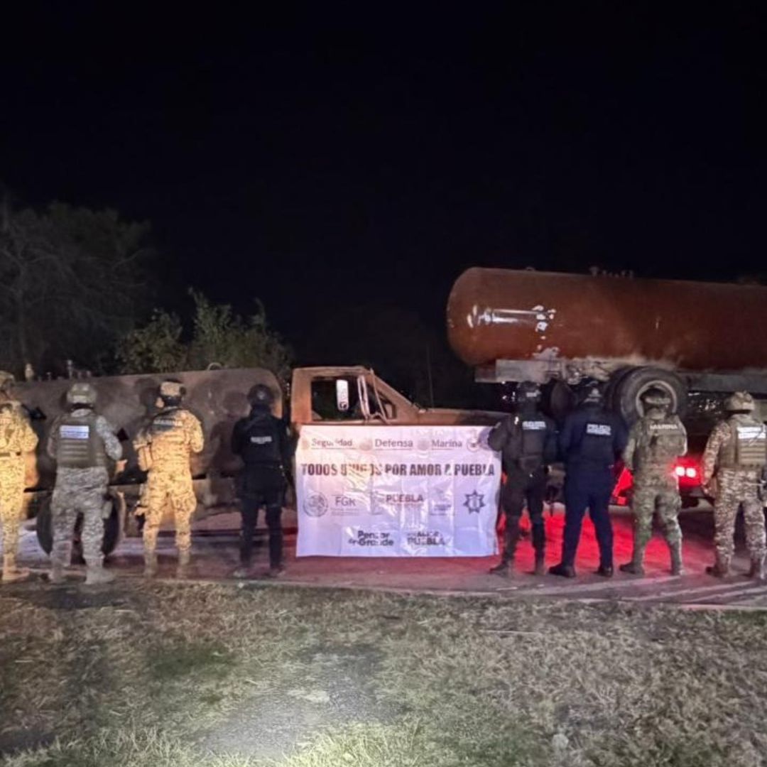 Tres Pipas Aseguradas Usadas para Huachicol Hidrocarburo Robado en Santa Rita Tlahuapan Puebla