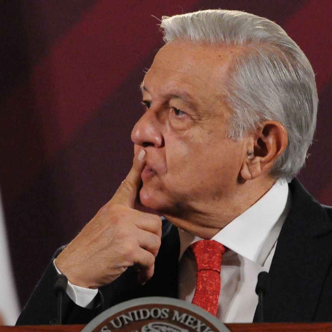 Andrés Manuel López Obrador durante la conferencia mañanera del 24 de mayo.