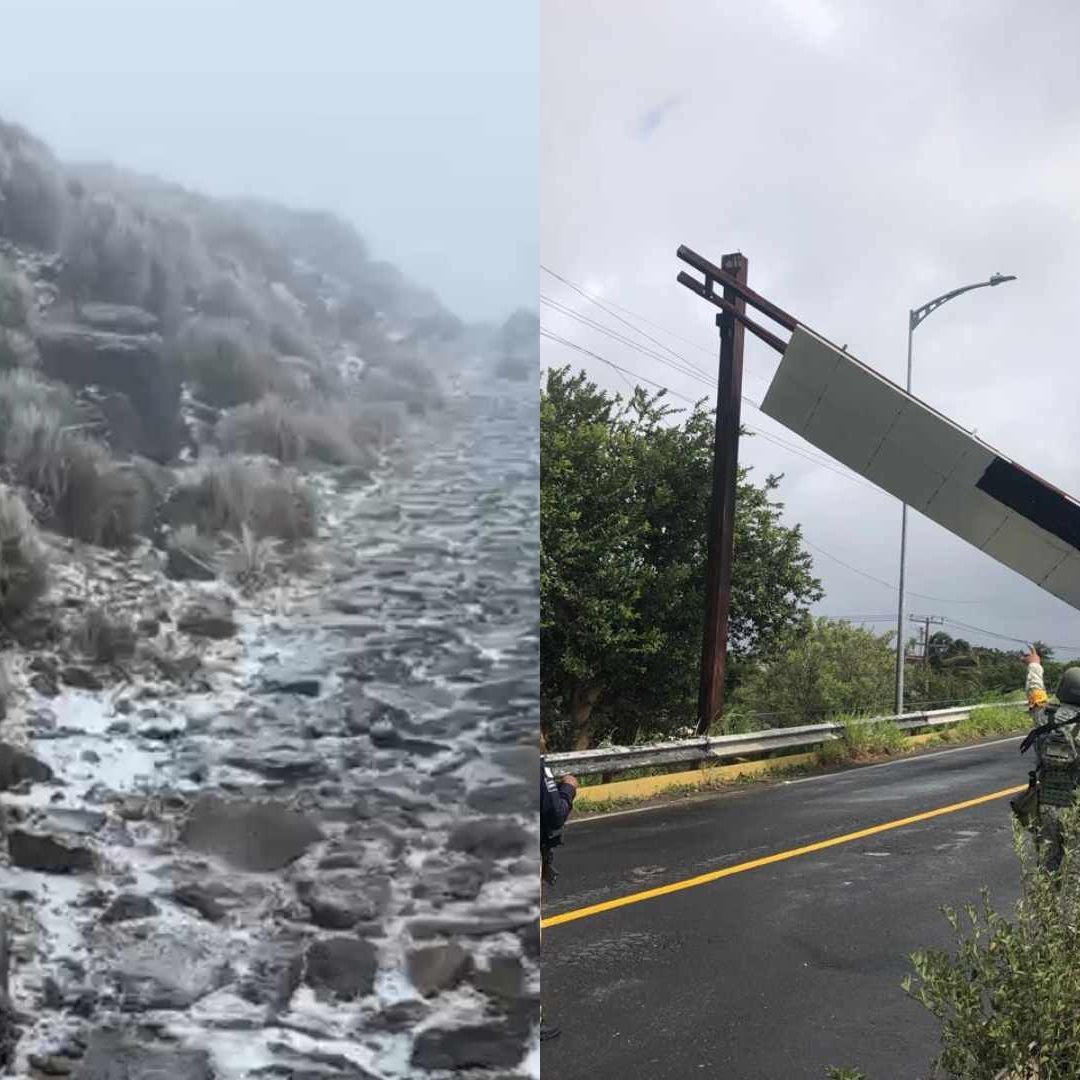 Frente Frío Número 27 Afectaciones Desborde Arroyos Heladas Baja de Temperaturas Nieve Caída Letreros Vientos Norte en Veracruz