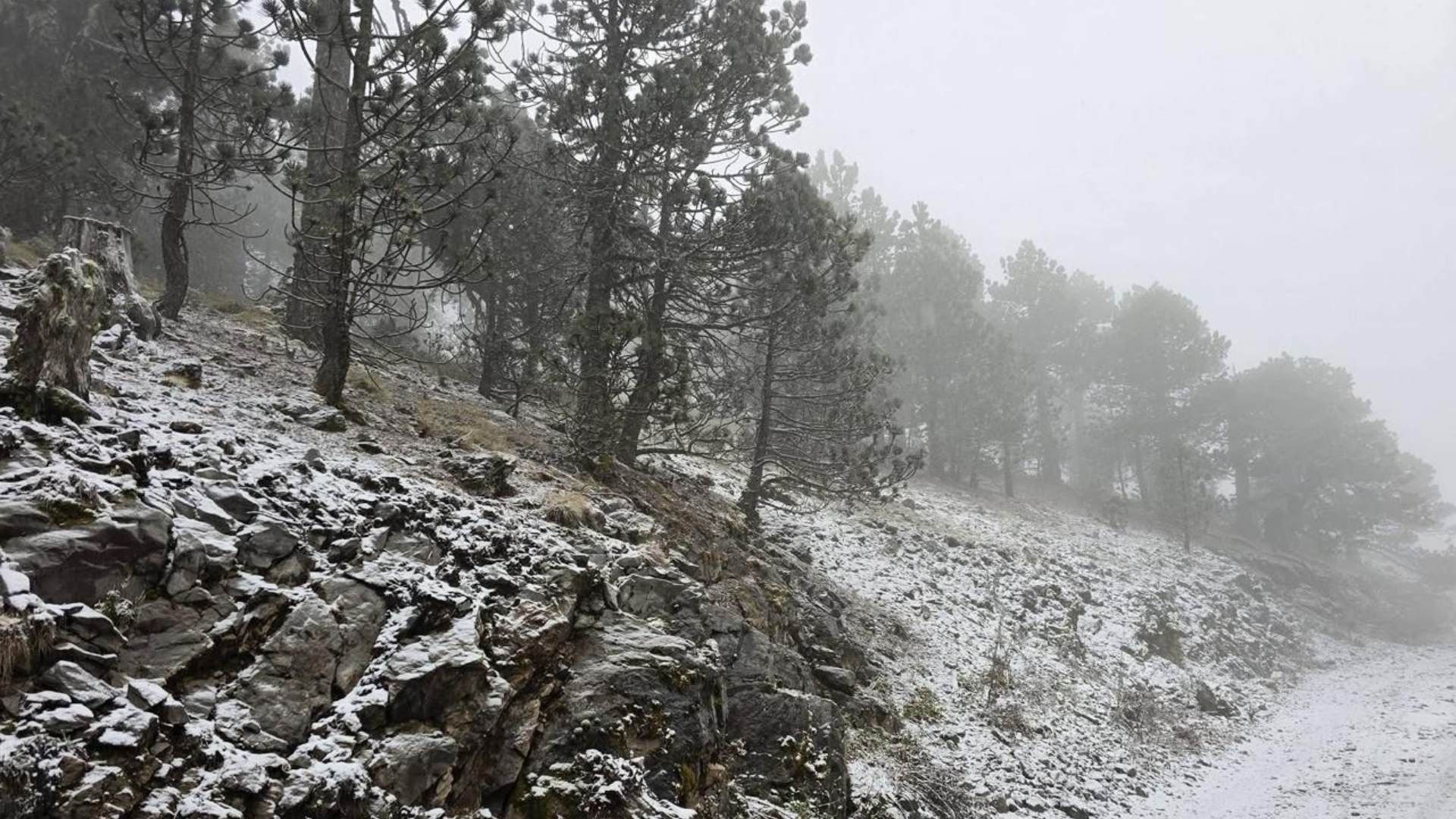 Caída de nieve en estado de México como Nuevo León