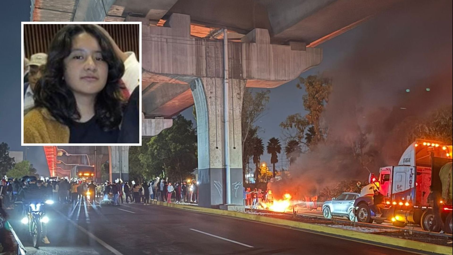 Cierre por Manifestación en Ambos Sentidos Autopista México Puebla por Desaparición de Andrea Domínguez Coyotl Hoy 10 Enero