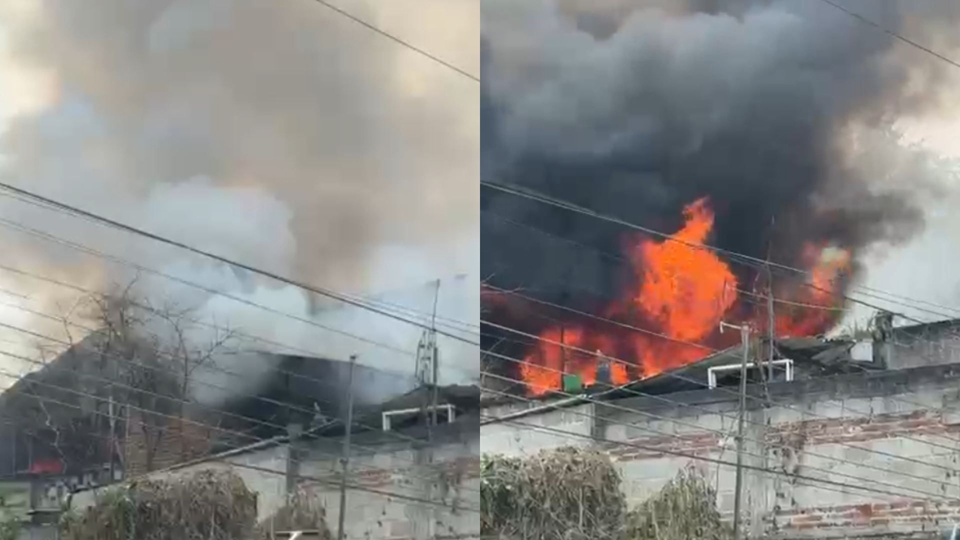 Incendio en Domicilio Colonia Francisco Ferrer Guardia Xalapa Veracruz Movilización de Cuerpos de Emergencias