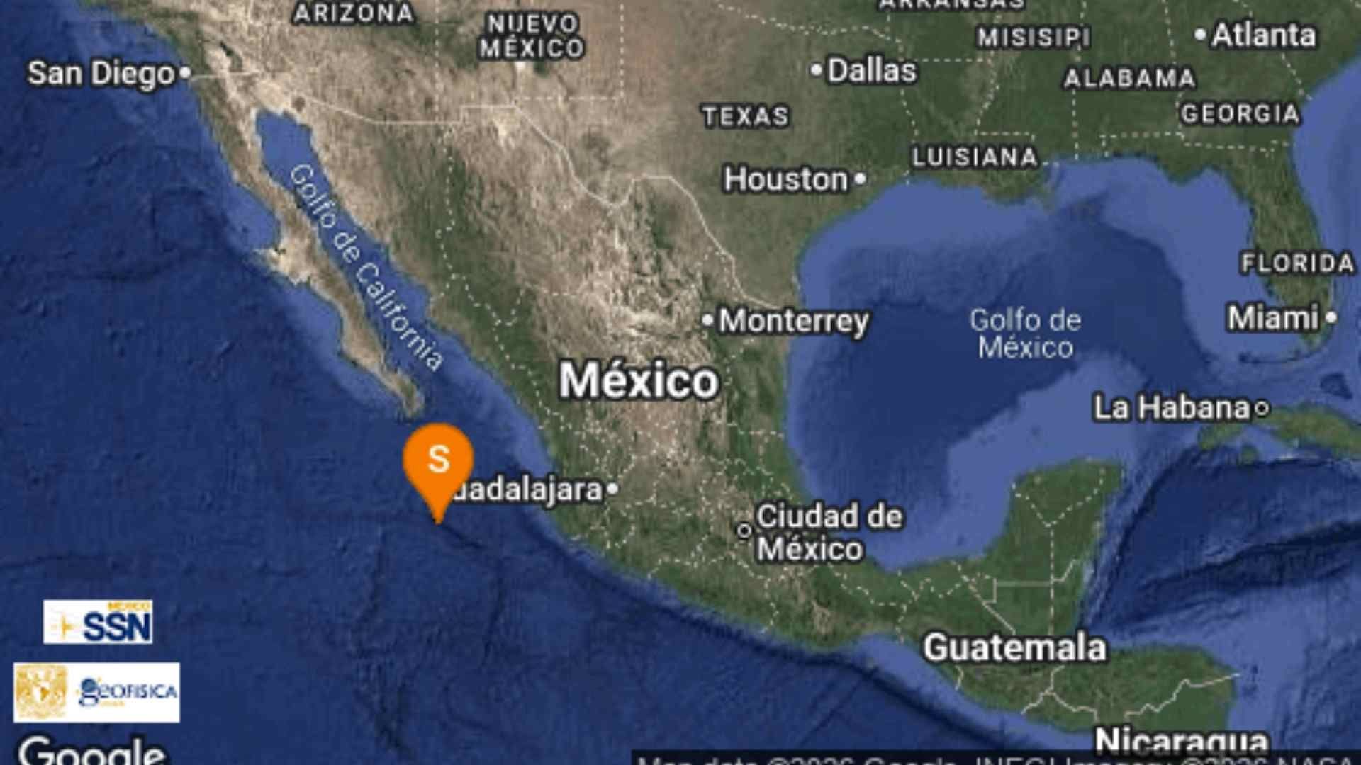 Sismo en México hoy. Foto: SSN