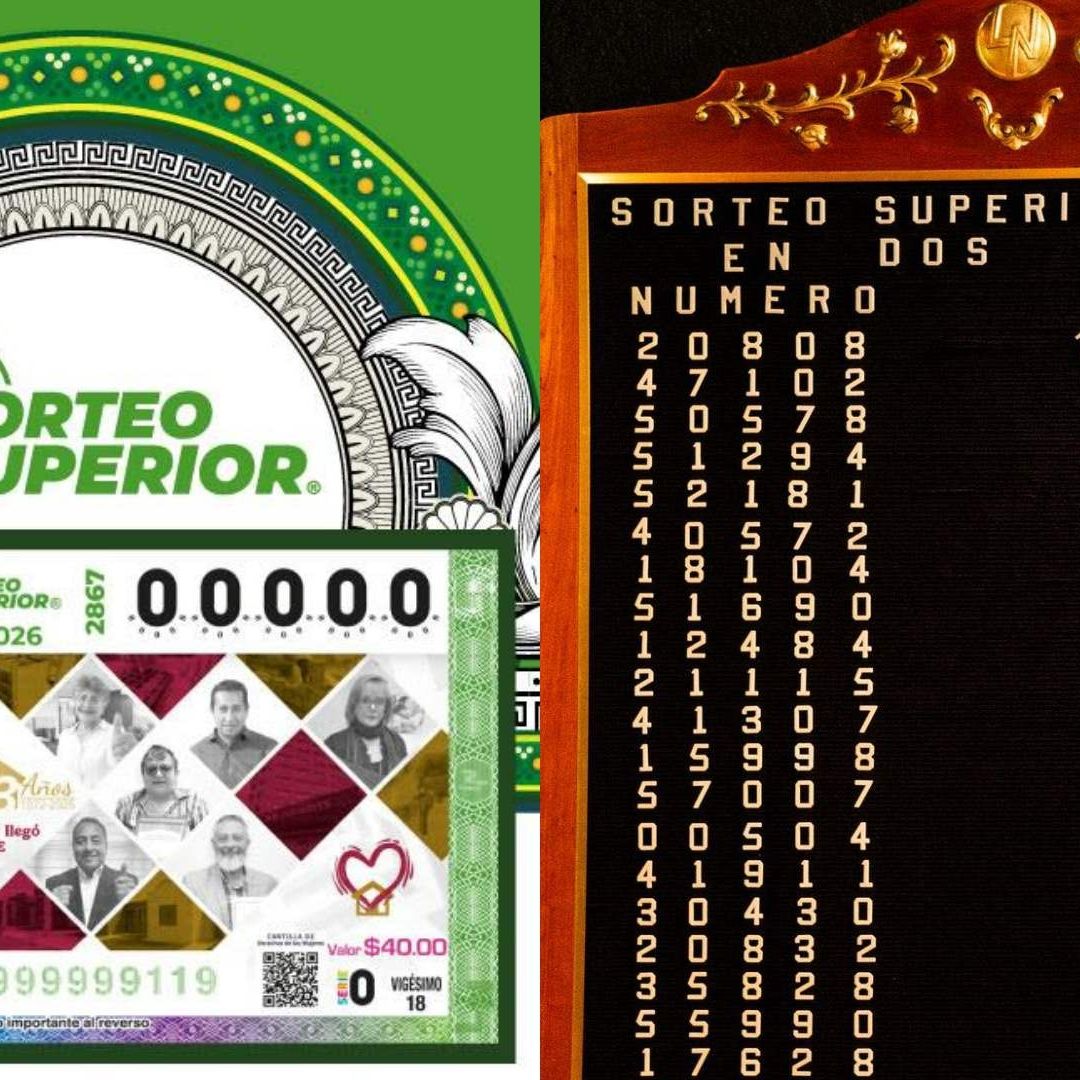 Conoce dónde cayó el premio mayor del Sorteo Superior 2867 de la Lotería Nacional