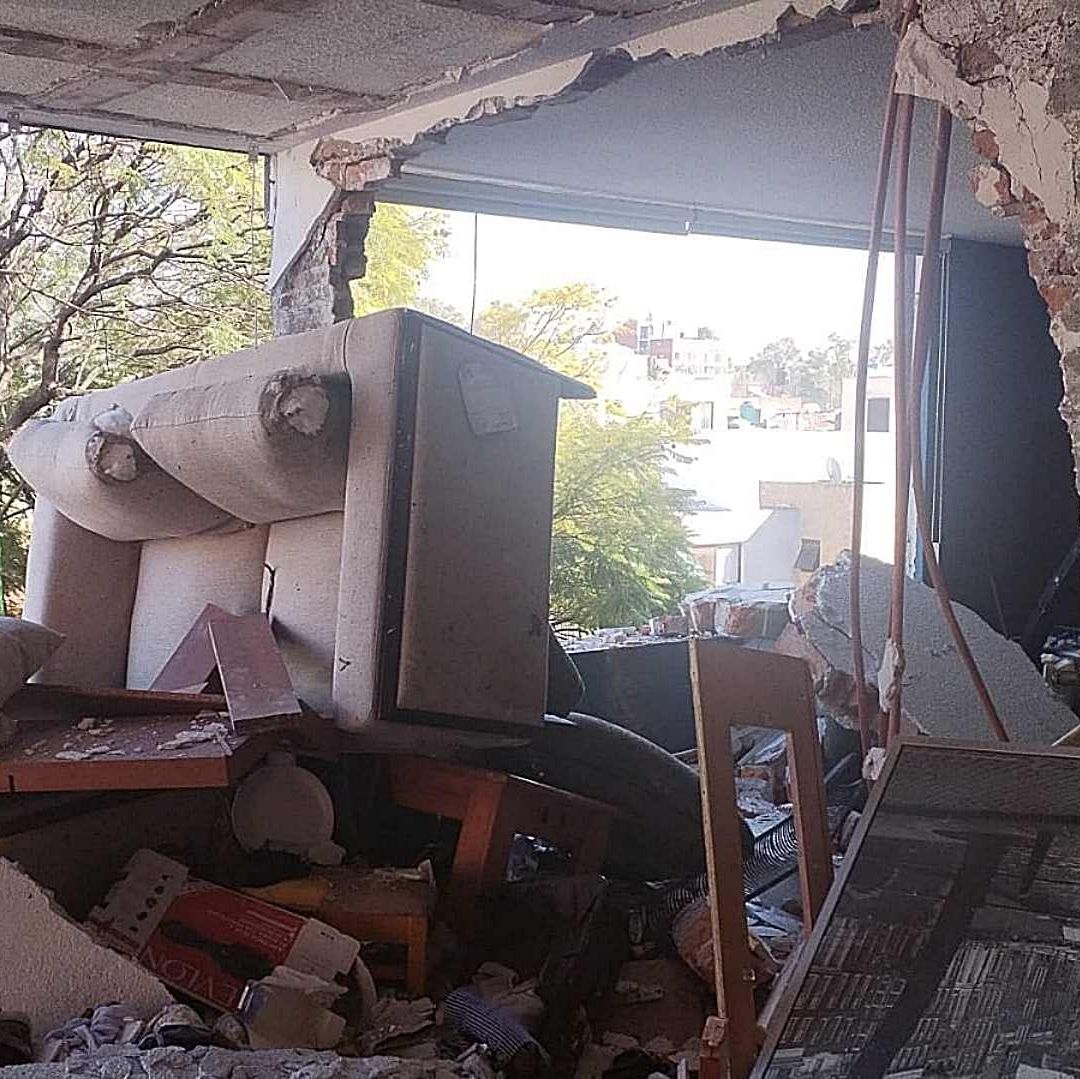 Departamento afectado por explosión en Coyoacán