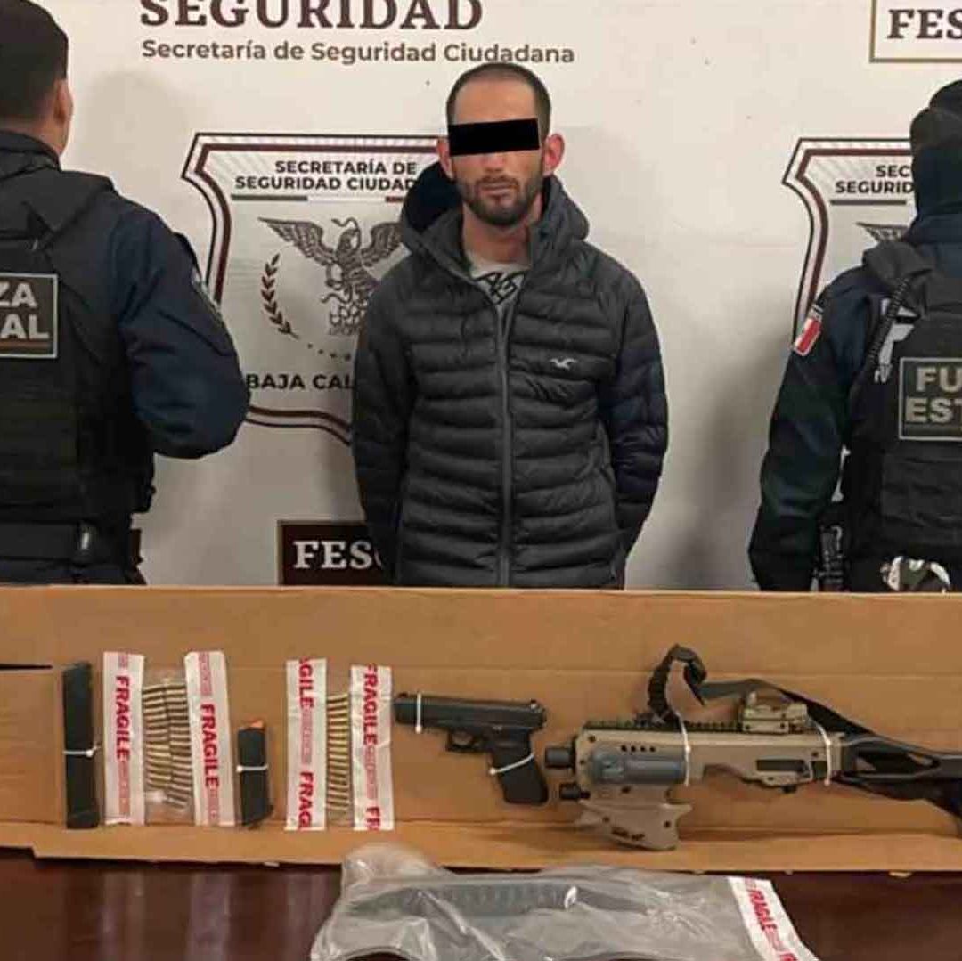 Detienen a Hombre con Lanzagranadas en Tijuana