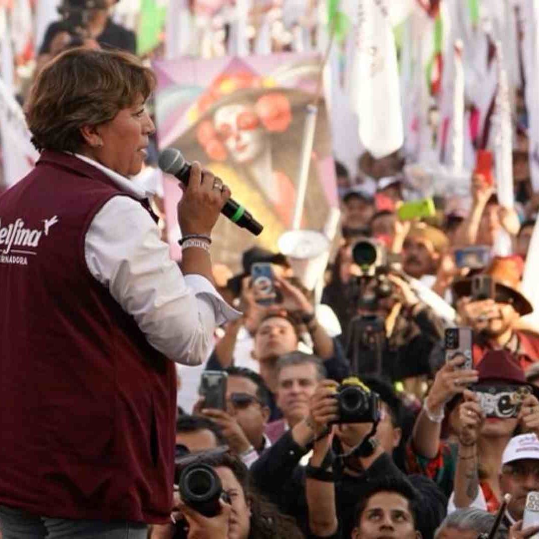 Delfina Gómez, candidata de Morena, PT, PVEM