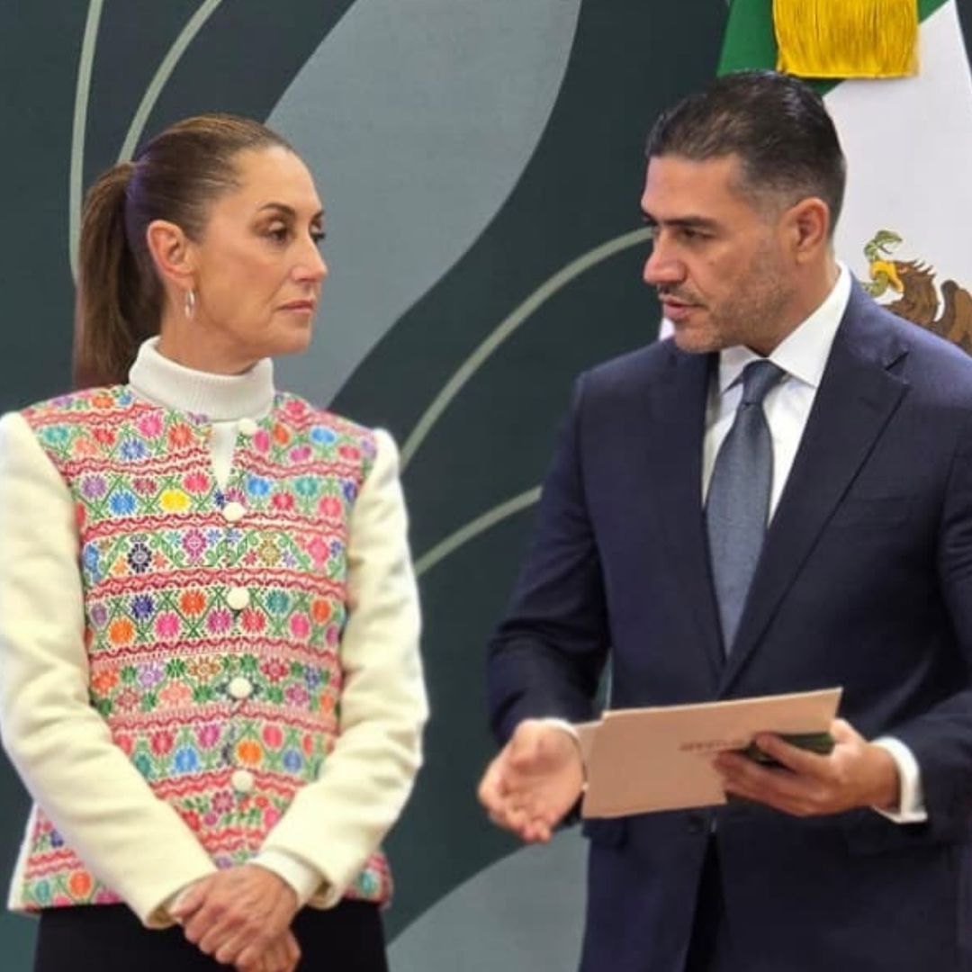 Claudia Sheinbaum, presidenta de México, y Omar García Harfuch, titular de la SSPC