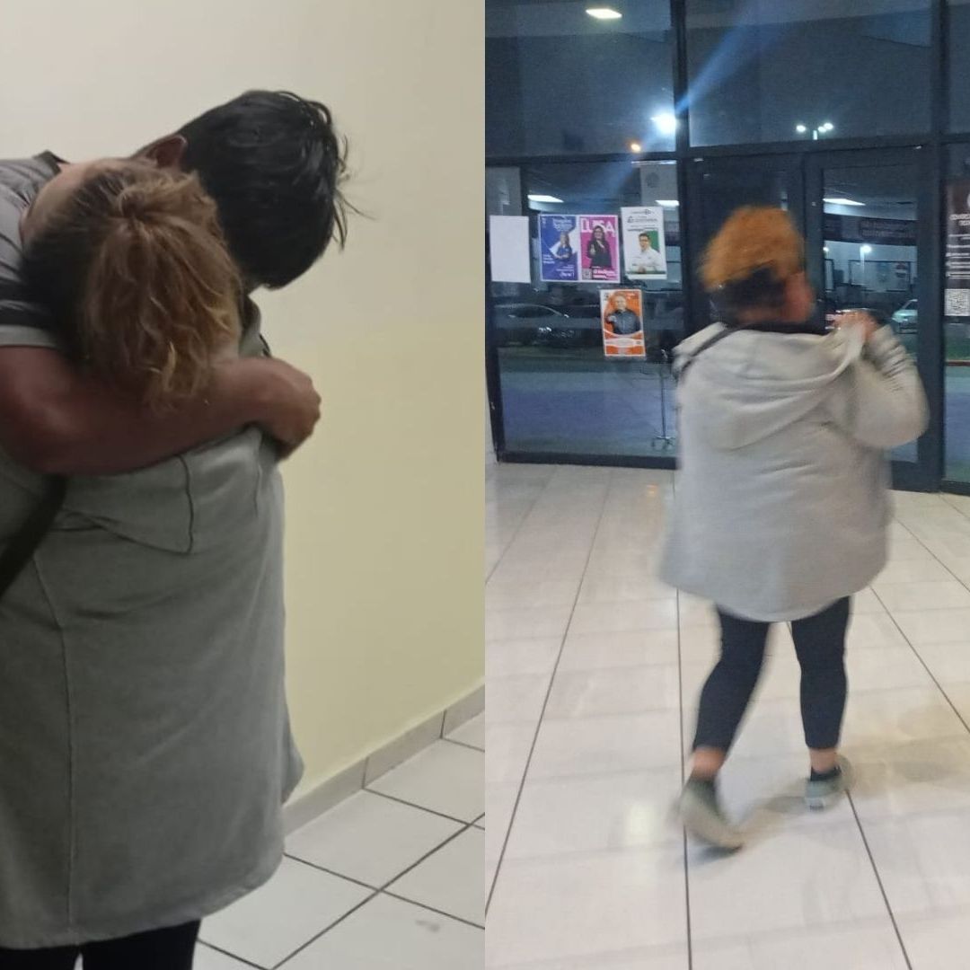 Joven se reeencuentra con su madre tras estar meses desaparecido