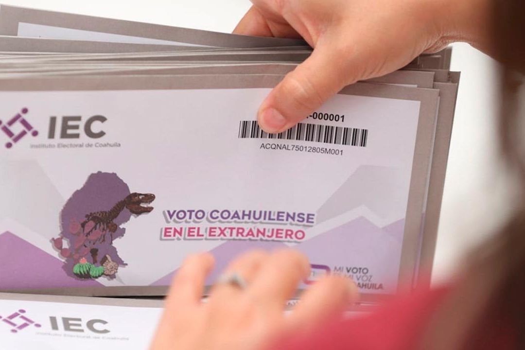 boleta de Coahuila para el voto presencial en el extranjero