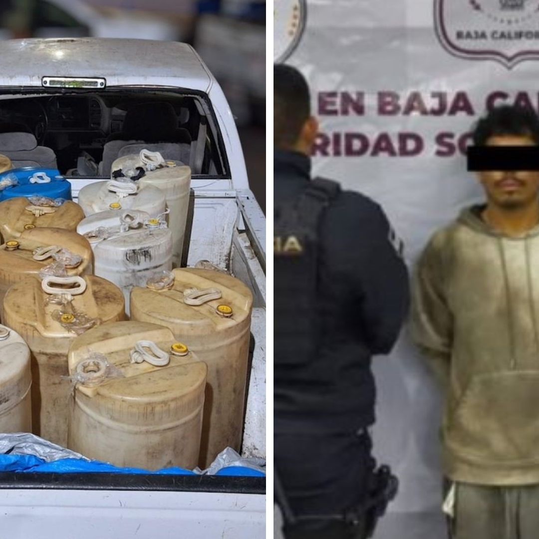 Aseguran 900 Litros de Hidrocarburo Ilegal tras Persecución en Ensenada; Hay un Detenido