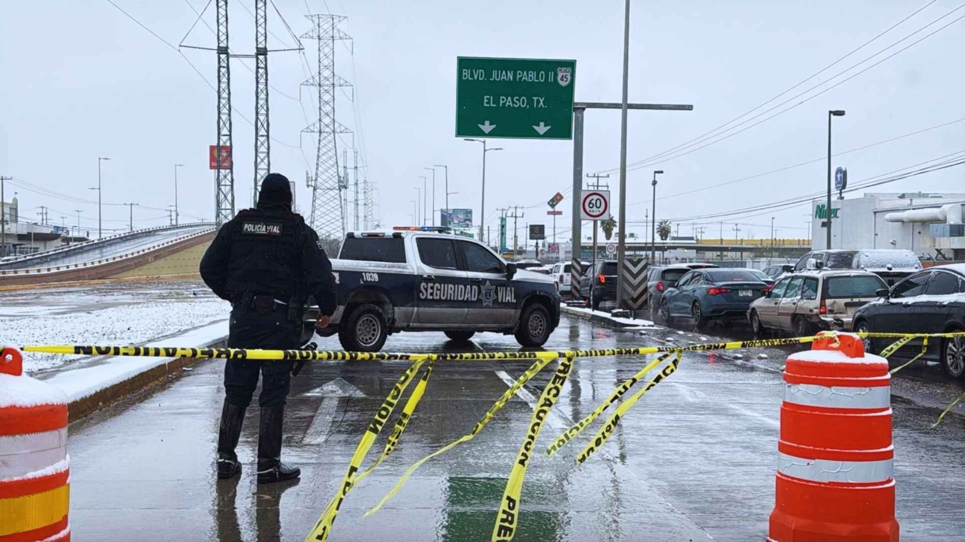 Seguridad Vial Cierra Puentes y Avenidas en Ciudad Juárez | Foto: Seguridad Vial