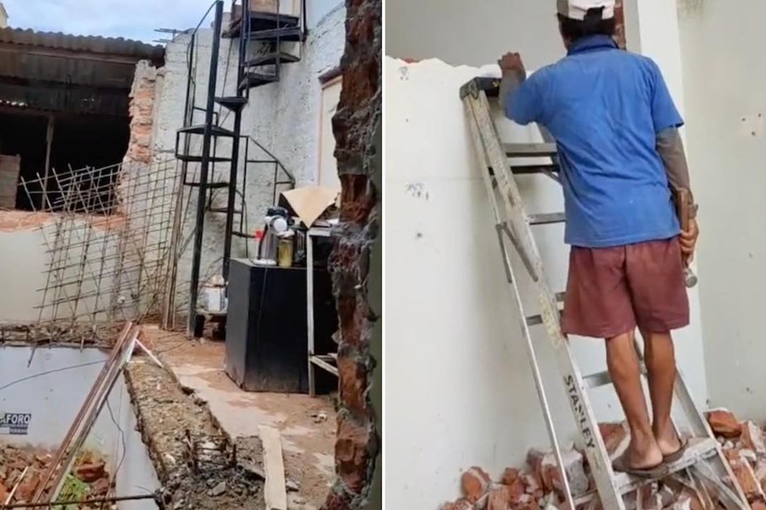 Hombre divorciado destruye la casa que hizo en terreno de sus exsuegros