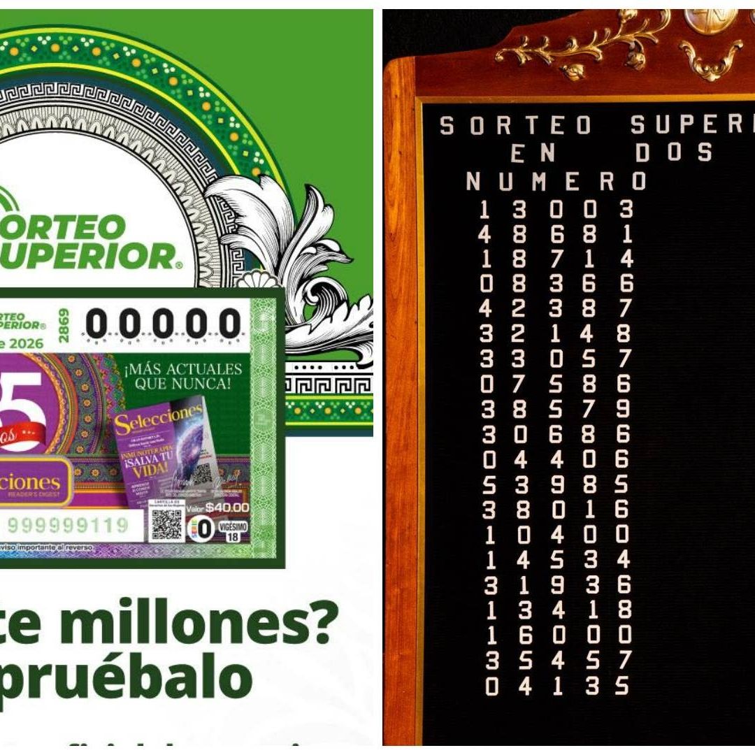 Conoce dónde cayó el premio mayor del Sorteo Superior 2869 de la Lotería Nacional