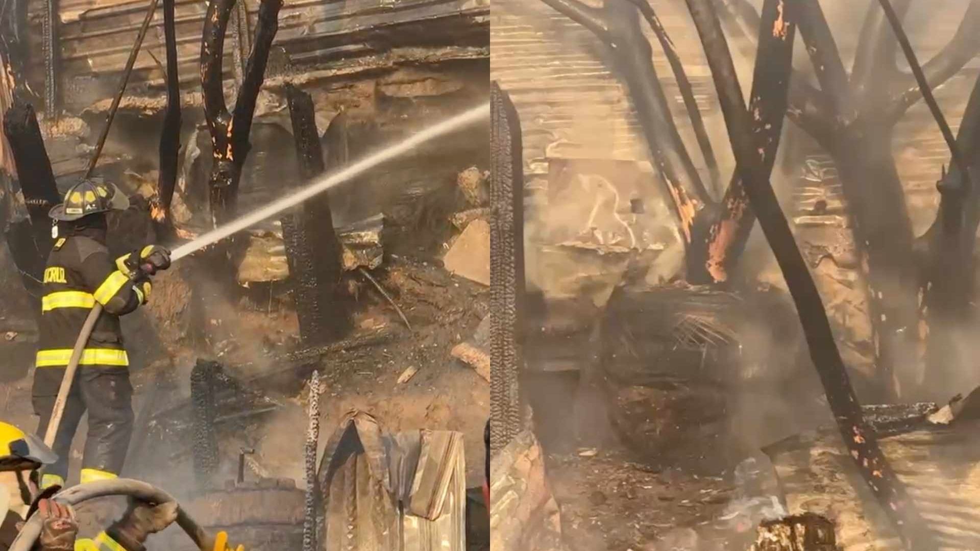 Incendio Consume Tres Viviendas Colonia Vicente Lombardo Zona Norte de la Ciudad de Veracruz