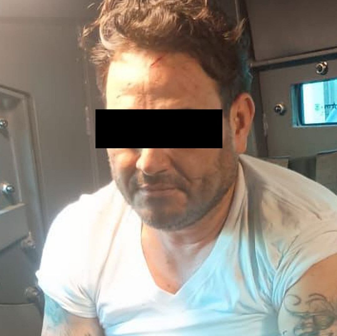 César Alejandro “N”, ‘El Botox’, detenido en Michoacán. Foto: Autoridades de seguridad