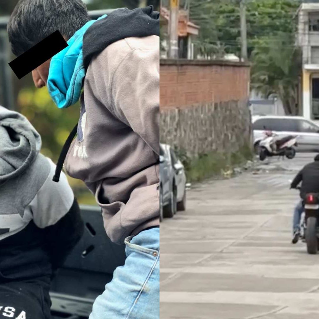 Capturan a dos presuntos ladrones de motocicletas al norte del estado de Veracruz.
