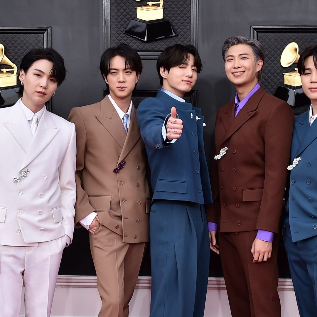 El grupo BTS en la 64 edición de los Premios Grammy en Las Vegas el 3 de abril de 2022. Foto: AP | Archivo