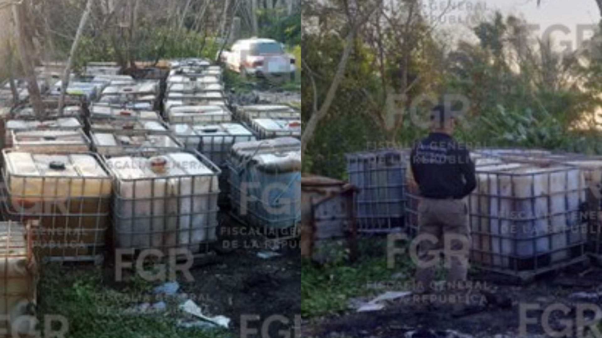 Asegurados aproximadamente 29 mil 500 litros de hidrocarburo, así como un vehículo en cateo en Coatzacoalcos