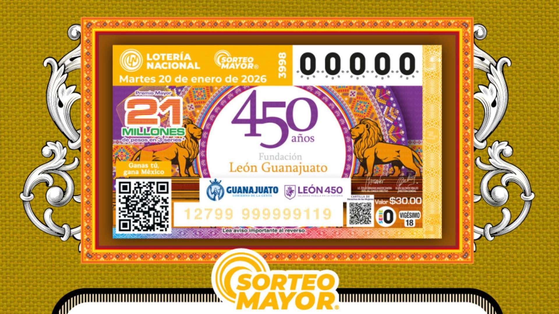 Resultados Lotería Nacional 30 de Enero: Sorteo Mayor 3998