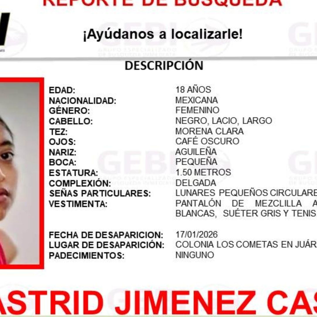 Ficha de búsqueda de Luna Astrid Jiménez Castillo