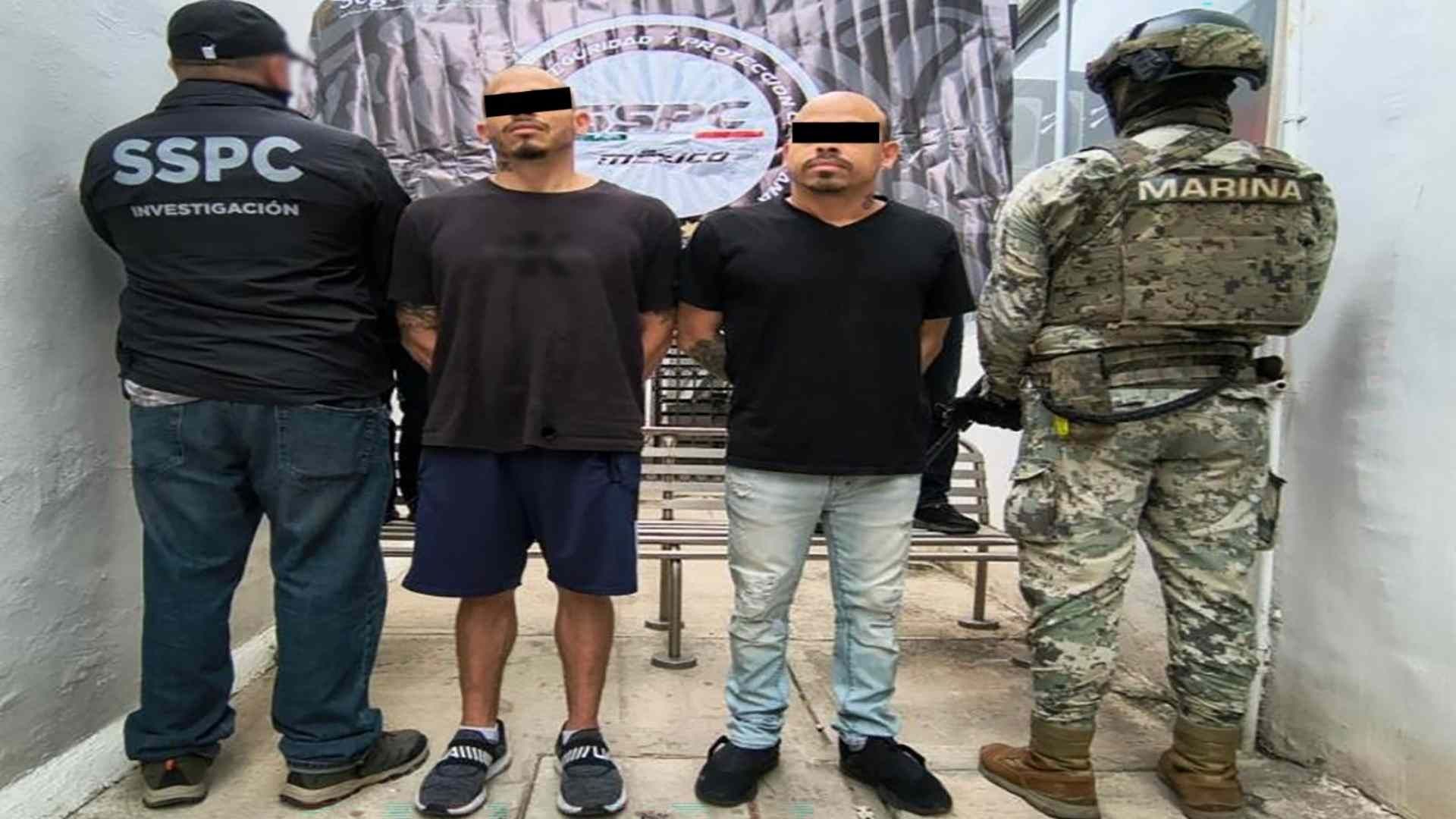 Hombres detenidos en Sinaloa, que eran buscados por autoridades de EUA. Foto: X @GabSeguridadMX
