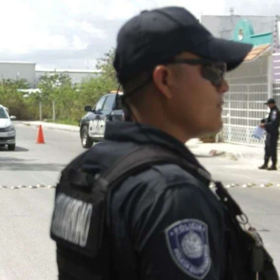 Operativo de seguridad en Playa del Carmen