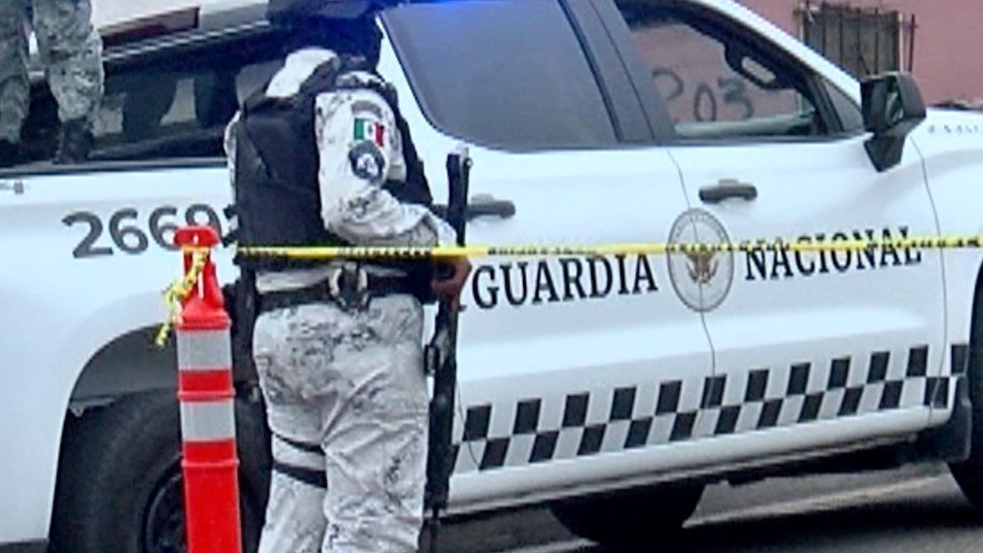 Elemento de la Guardia Nacional en Tijuana
