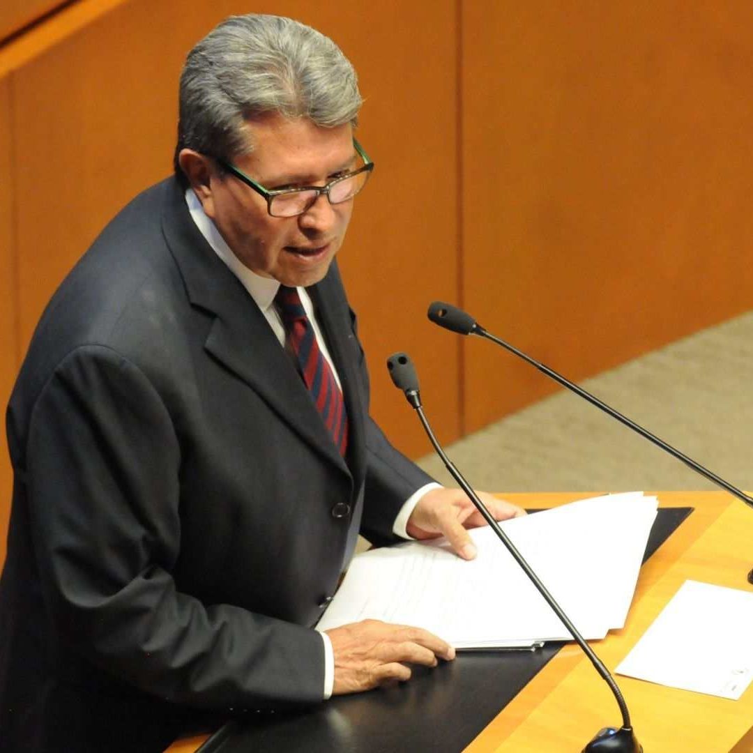 Ricardo Monreal en su último discurso en el pleno del Senado.