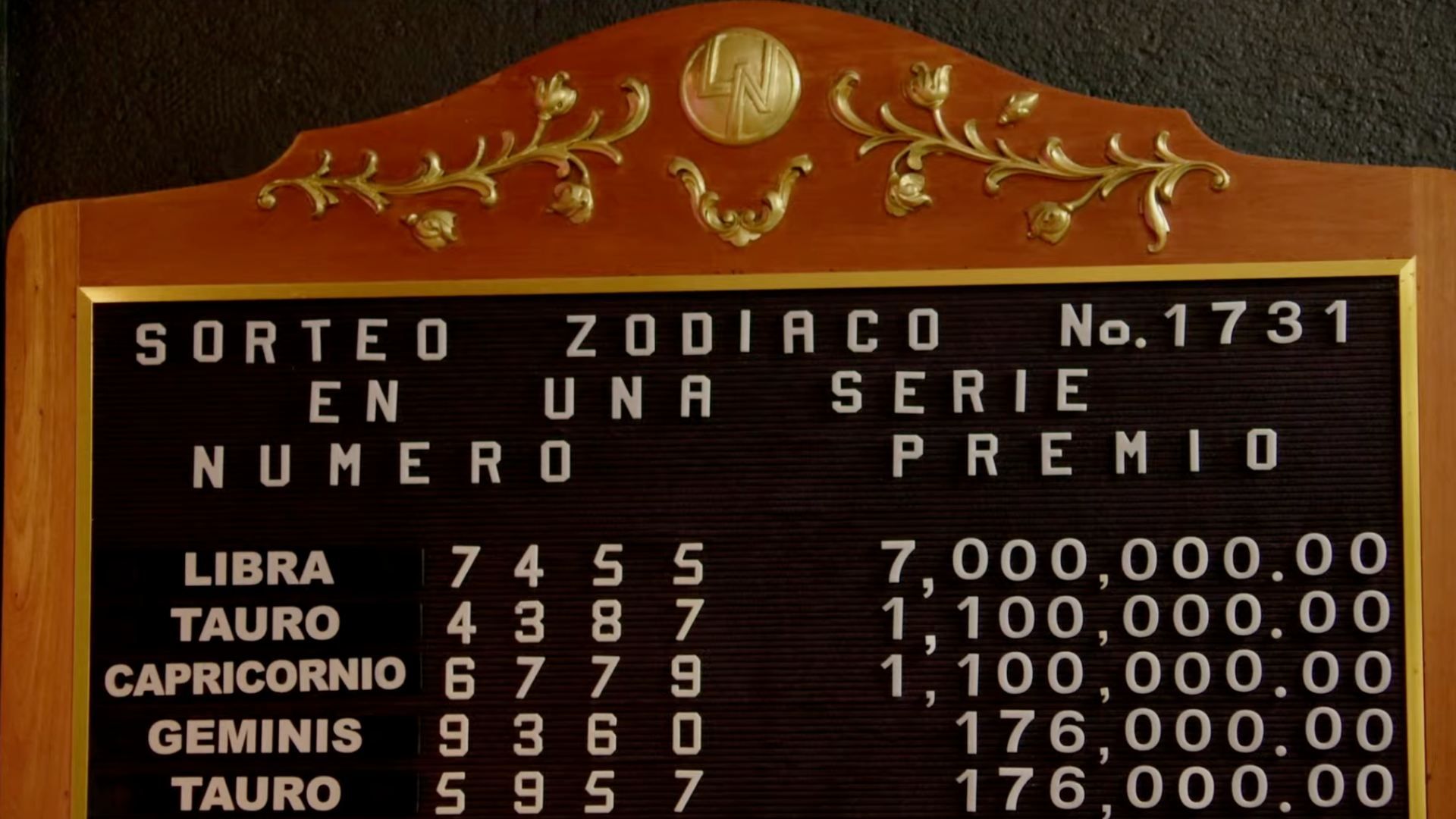 premio mayor garantizado de 7 millones de pesos en una sola serie, donde resultó ganador el signo Libra y número 7455, esta serie de boletos fue dispuesta para su venta a la ciudad de Coatzacoalcos.