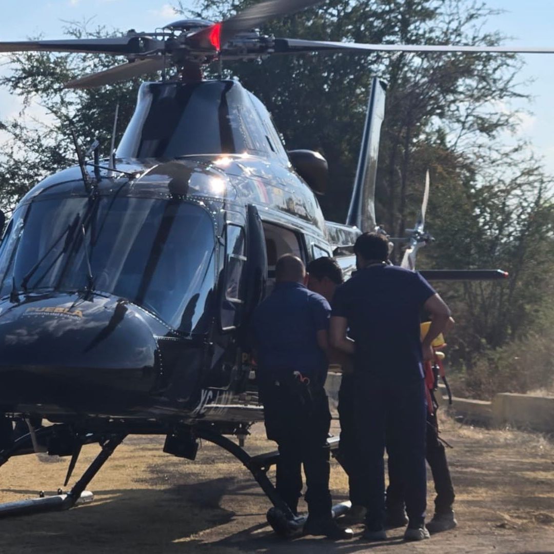Traslado Aéreo en Helicóptero de Hombre Herido con Arma Blanca de Morelos a Puebla