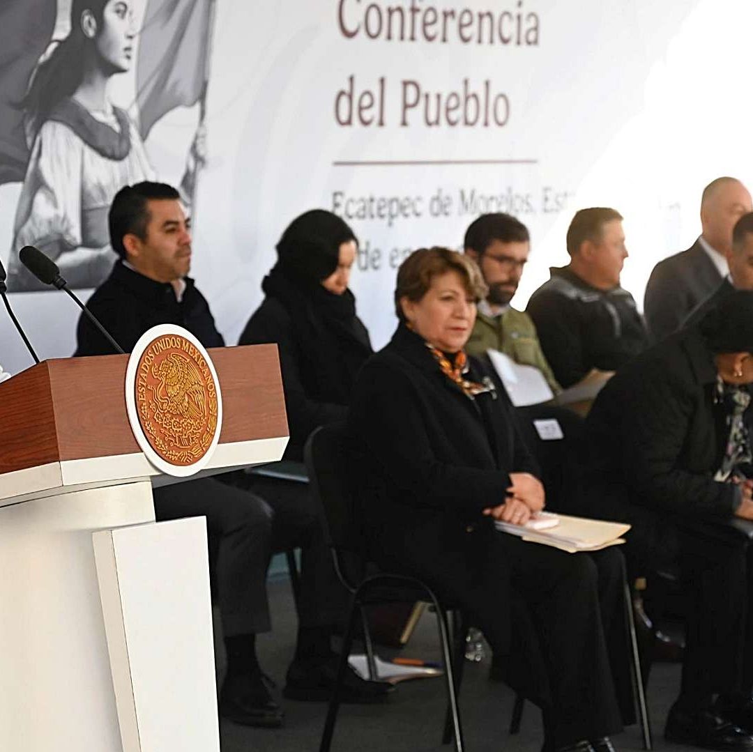 Claudia Sheinbaum durante conferencia de prensa desde Edomex