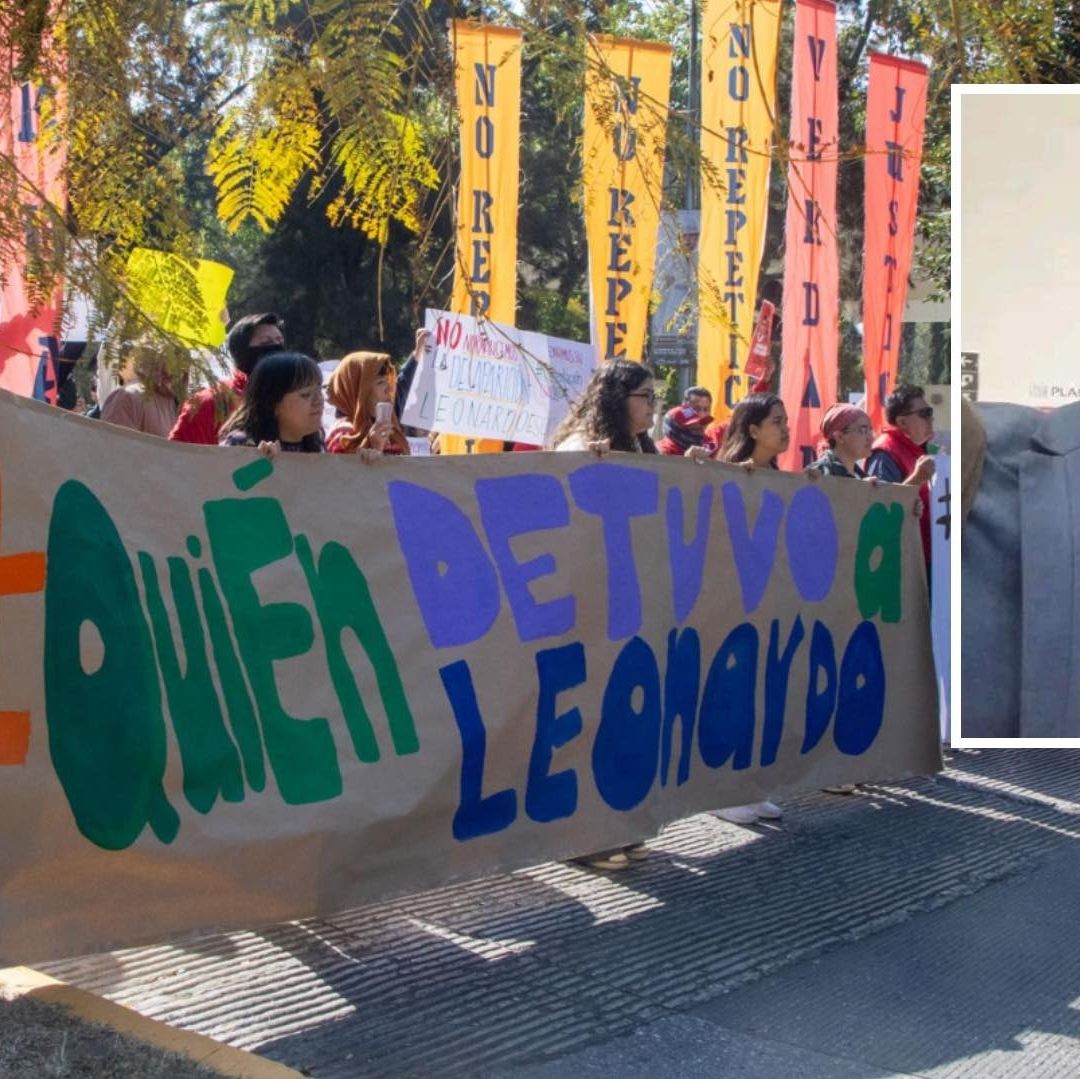 Marcha Manifestación Ibero Puebla por la No Localización del Maestro Leonardo Ariel Escobar Barrios Desaparecido en Nuevo León