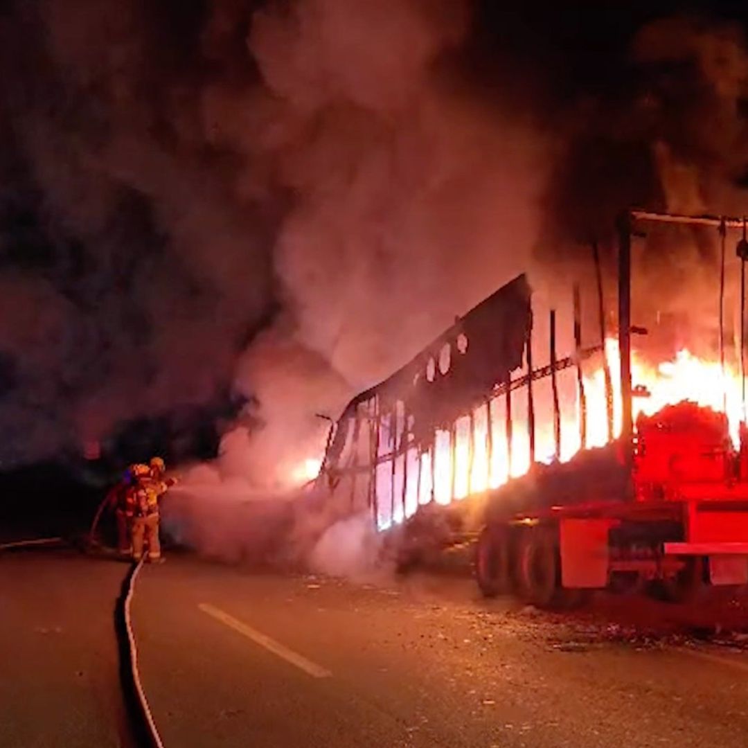 Incendio de tráiler