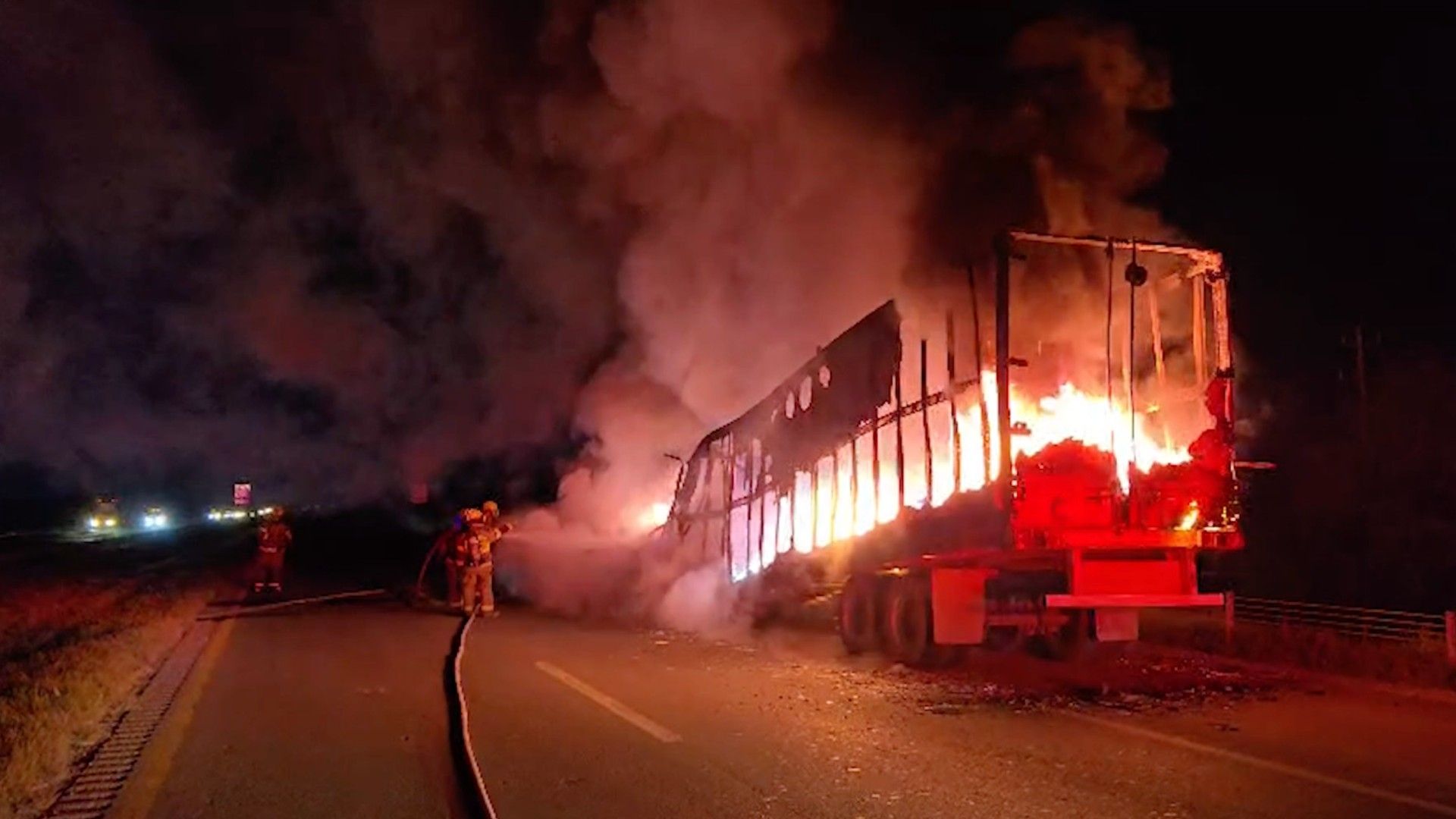 Incendio de tráiler