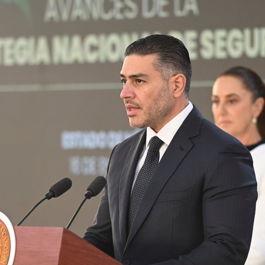 El secretario Omar García Harfuch en la mañanera de hoy 16 de enero de 2026