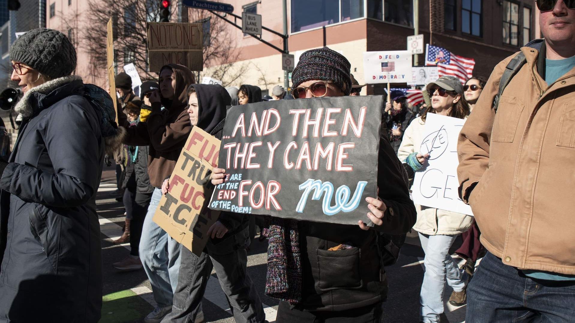 Protesta contra ICE en Georgia, Estados Unidos