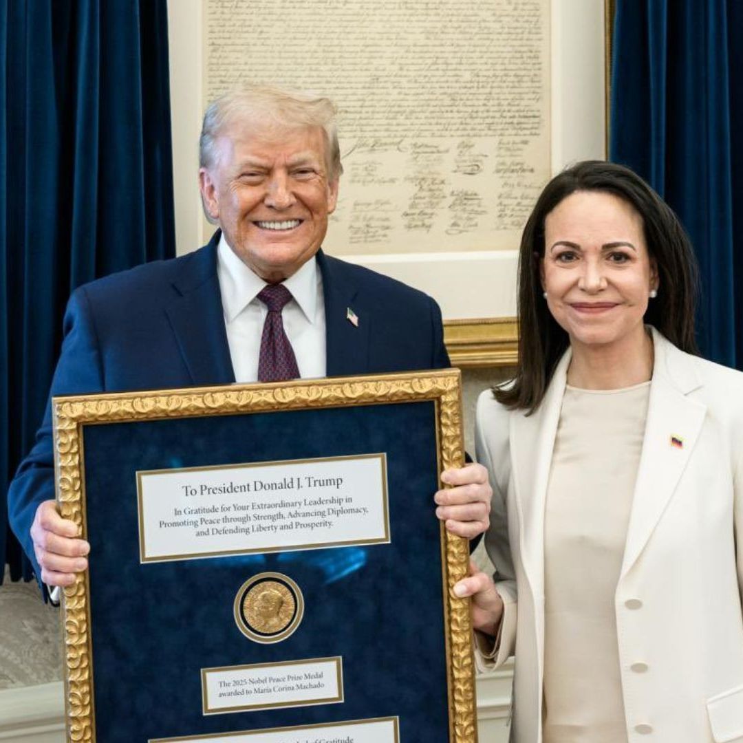 Trump Confirma que María Corina Machado le Entregó su Premio Nobel de la Paz
