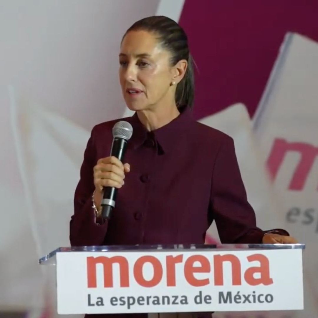 Claudia Sheinbaum durante su registro como aspirante.